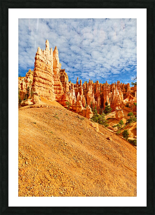 Views of queens garden in bryce canyon national park Picture Frame print
