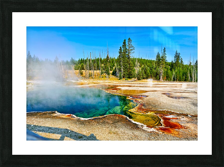 Visit abyss pool at yellowstone national park in usa Picture Frame print