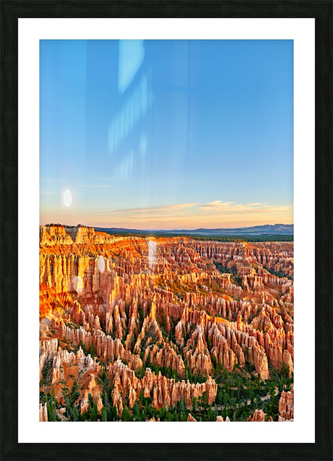 Sunset view from Bryce Point in Bryce Canyon National Park Picture Frame print