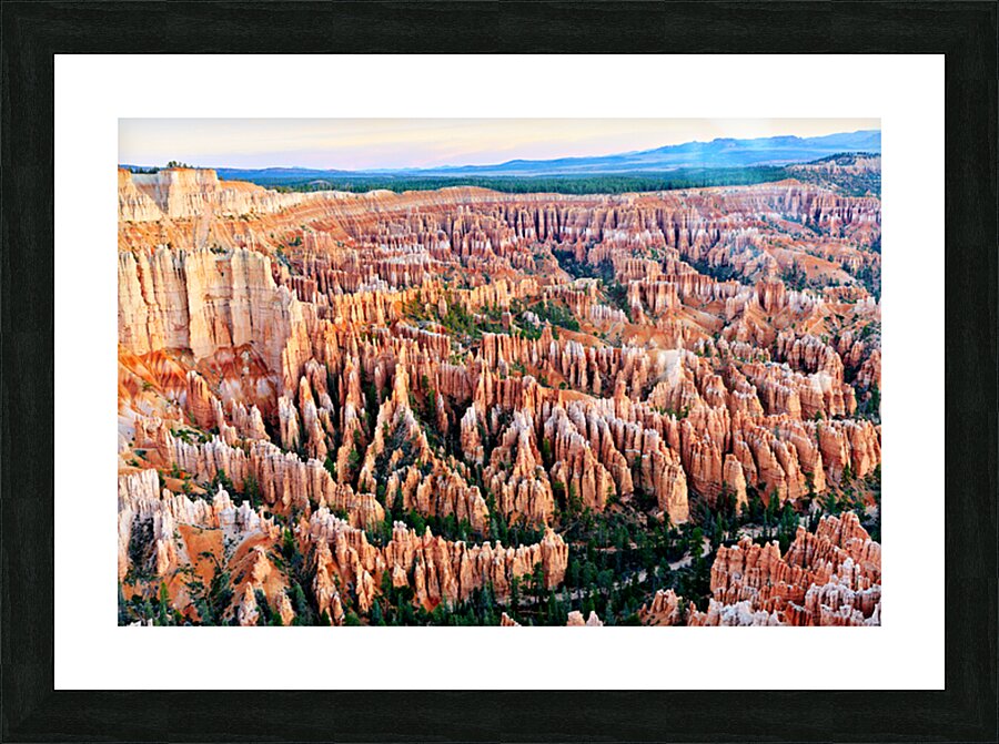 Explore Bryce Point in Bryce Canyon National Park at sunset Picture Frame print