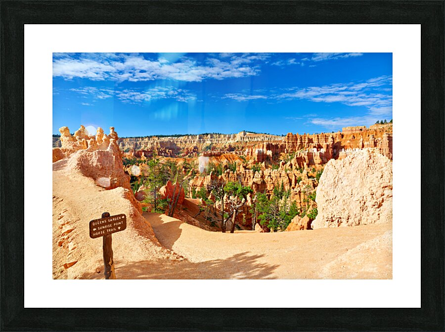 Explore queens garden in bryce canyon national park usa Picture Frame print