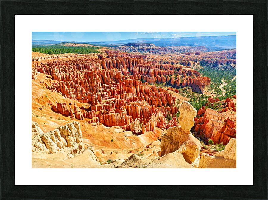 View from inspiration point in bryce canyon national park Picture Frame print