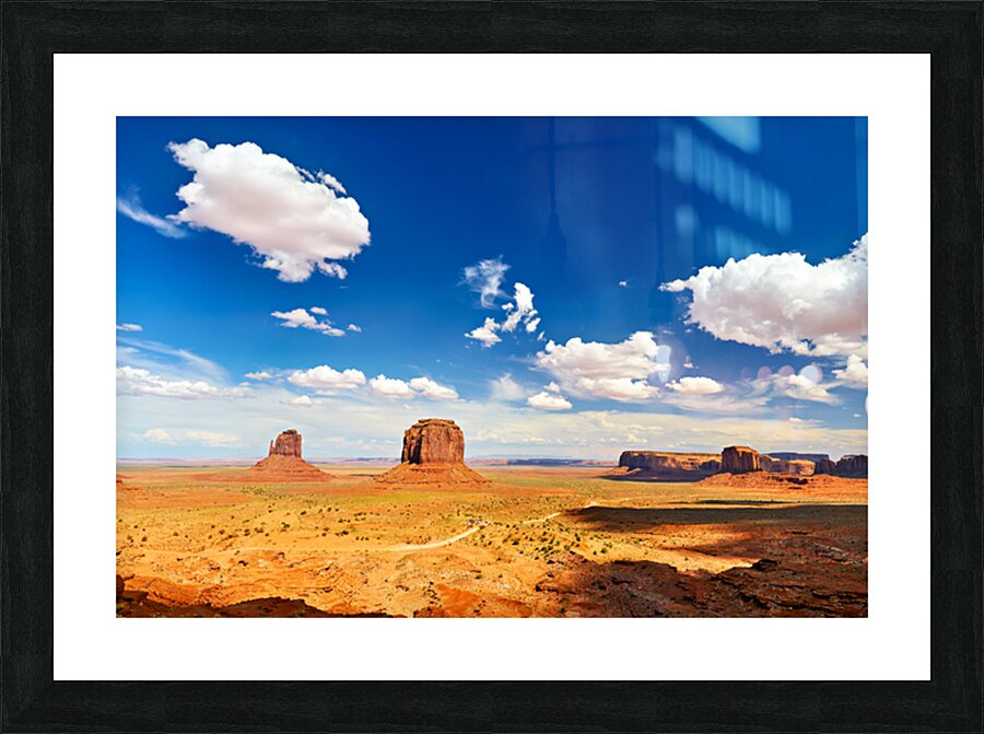 Exploring monument valley in the united states national park Picture Frame print
