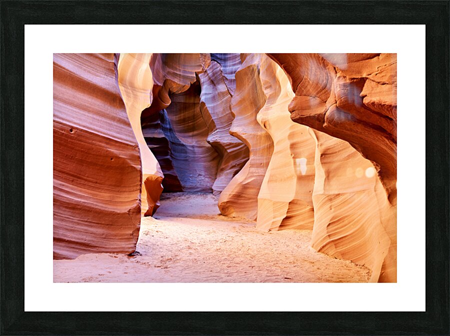Explore Antelope Slot Canyon in Utah during daylight hours Picture Frame print