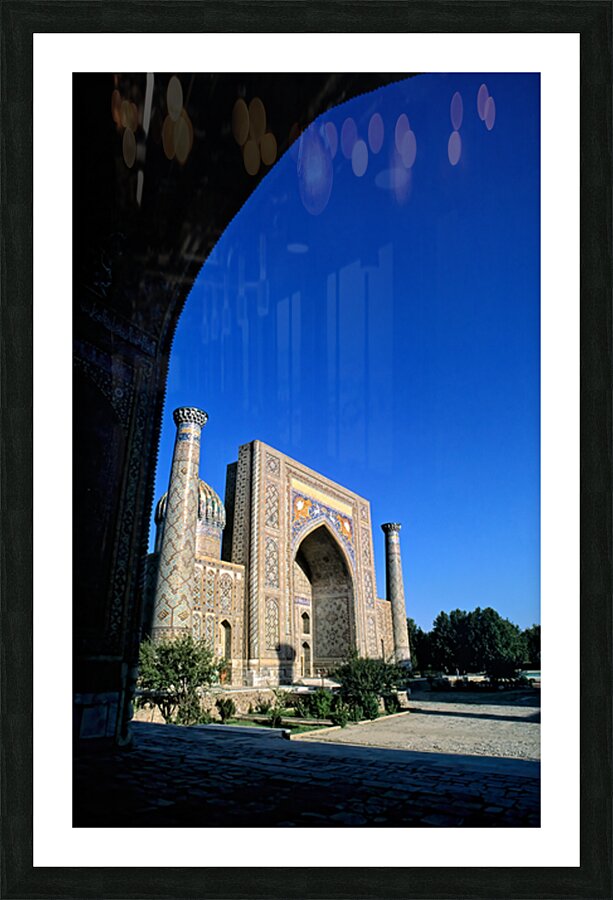 Exploring Khiva in Uzbekistan at a historic site Picture Frame print