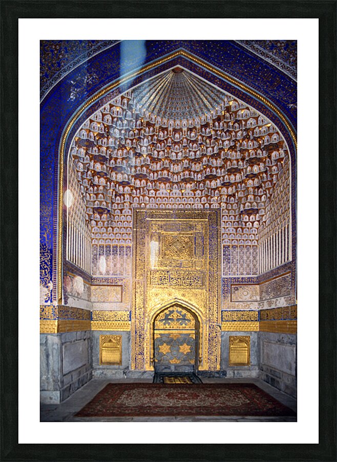 Details of a historic structure in Samarkand Uzbekistan Picture Frame print