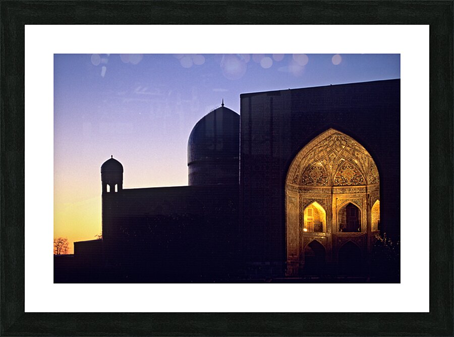 Sunset over registan in samarkand uzbekistan Picture Frame print