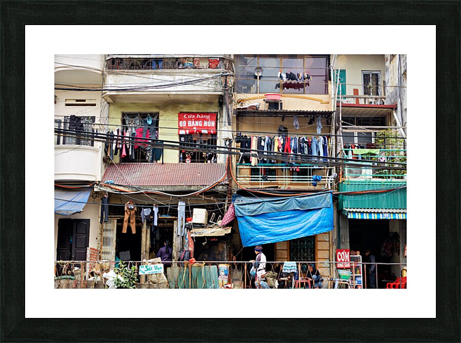 Homes in Ho Chi Minh City show daily life in Saigon Picture Frame print