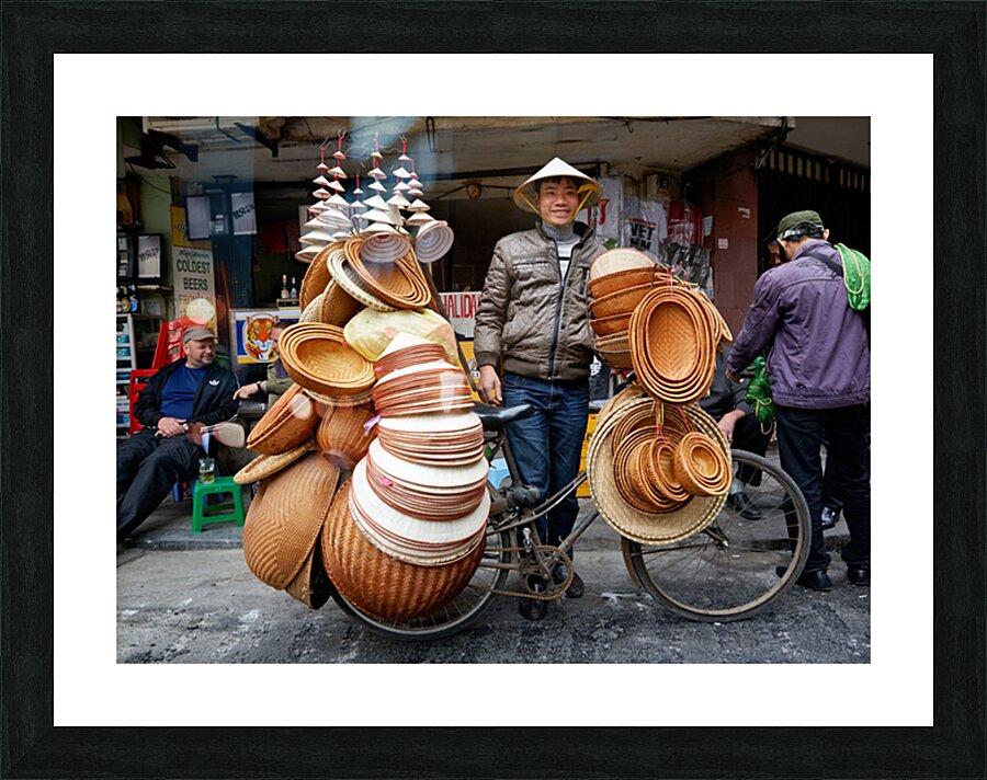 Craftsman sells handmade baskets in Ho Chi Minh City Picture Frame print