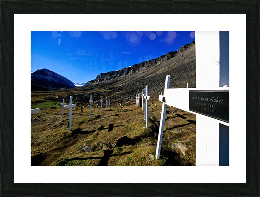 Memorial site in Longyearbyen Svalbard Archipelago Norway Picture Frame print