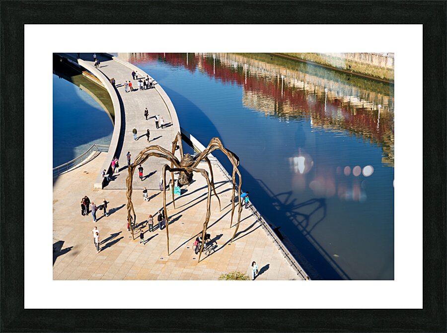 Maman sculpture by Louise Bourgeois near Nervion River in Bilbao Picture Frame print