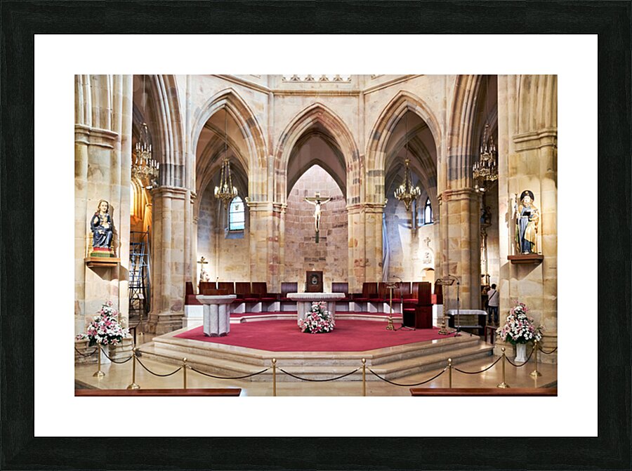Exploring Bilbao cathedral in Spain during the day Picture Frame print