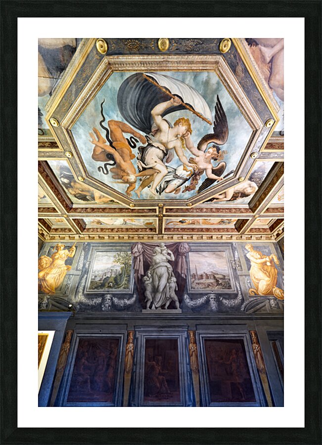 Frescoes in the vasari home museum arezzo Picture Frame print
