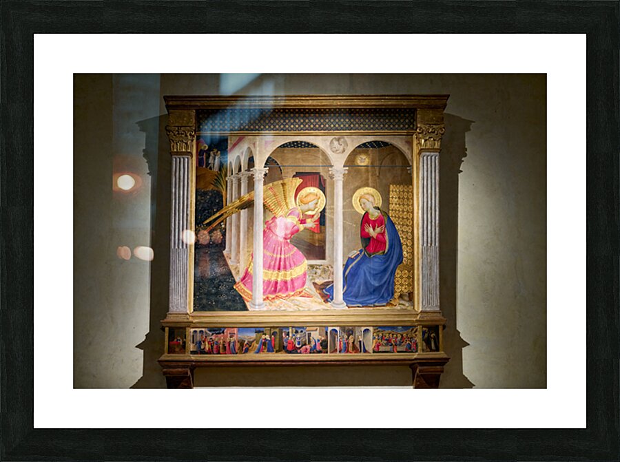 Cortona altarpiece by Angelico depicts the Annunciation Picture Frame print
