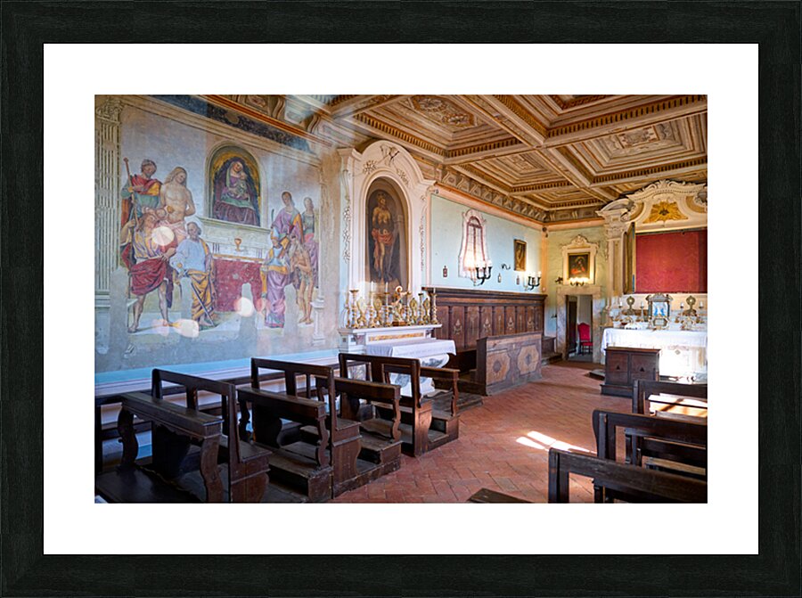 Visit to San Niccolo church in Cortona with Signorelli paintings Picture Frame print