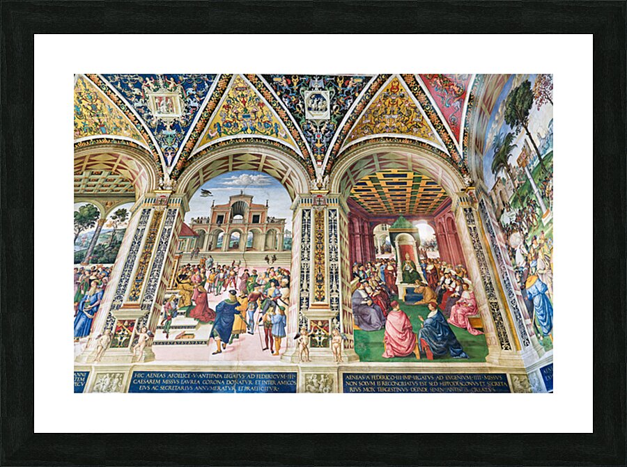 Exploring the piccolomini library in siena tuscany italy Picture Frame print