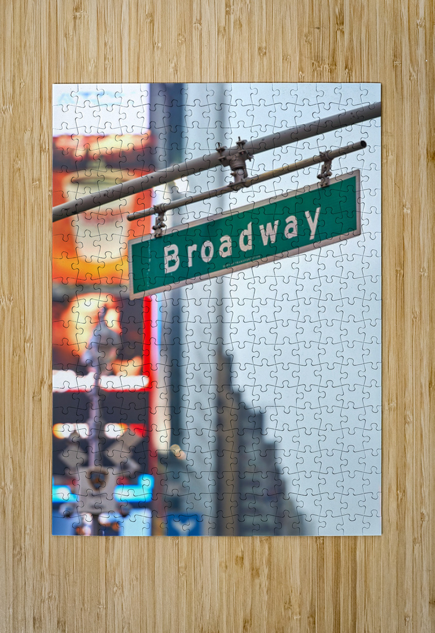 Broadway street sign in Manhattan New York City during the day Puzzle 1
