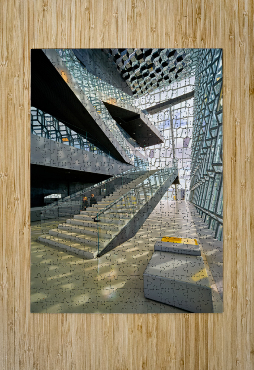 Unique design inside Harpa Opera House in Reykjavik Puzzle 1