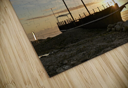 Hokitika. New Zealand. South Island. Ship named Torgauten stranded on the beach. Marco Brivio puzzle