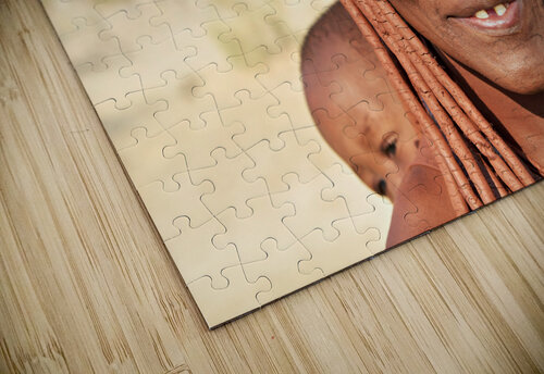 Namibia. Portrait of a smiling Himba woman with her baby in Kunene region Marco Brivio puzzle