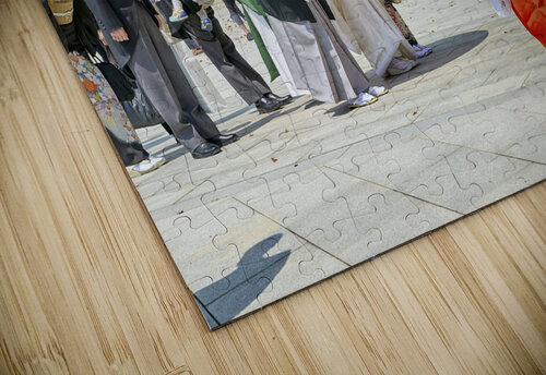 Japan. Tokyo. Traditional wedding ceremony at Meiji Jingu Shinto shrine Marco Brivio puzzle