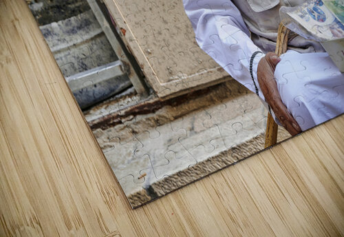 Jerusalem Israel. Portrait of an old arab beggar man in the old city Marco Brivio puzzle