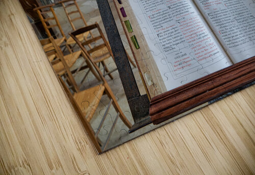 Auxerre Cathedral Saint Etienne. Burgundy France. The Holy Bible at the Altar Marco Brivio puzzle