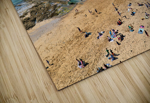 Saint Malo Brittany France. Sunbathers at plage du Mole Mole beach Marco Brivio puzzle