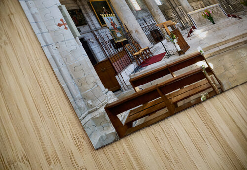 Chablis Burgundy France. Collegiale Saint Martin church Marco Brivio puzzle