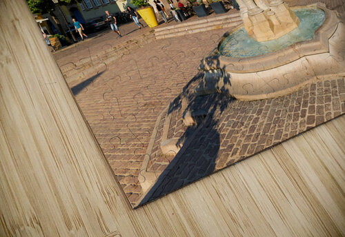 Colmar Alsace France. Alsace Wine Route. The timber framed houses in Petite Venise. Fontain Roesselmann Marco Brivio puzzle