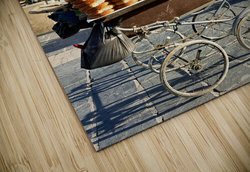 Syria. Aleppo. Bread for sale on a pram Marco Brivio puzzle