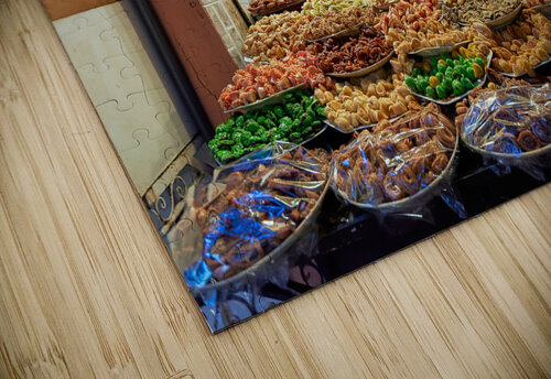 Morocco Marrakesh. Sale of dried fruit in the souk Marco Brivio puzzle