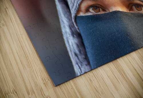 Morocco Marrakesh. Portrait of a veiled moroccan woman Marco Brivio puzzle