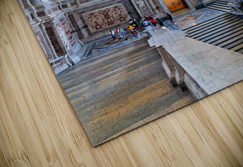 Caserta Campania Italy. The scalone staircase of honour by Luigi Vanvitelli at the Royal Palace Marco Brivio puzzle