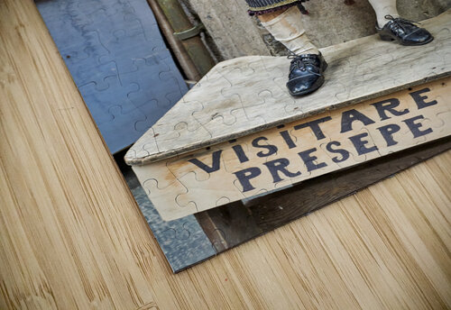 Naples Campania Italy. Statue figurine of the Christmas Nativity Scene in the artisan workshops of Via San Gregorio Armeno Marco Brivio puzzle