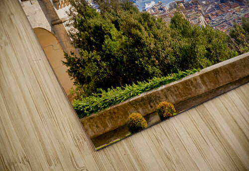 Naples Campania Italy. View of the gulf of Naples and Mount Vesuvius from the Certosa di San Martino Charterhouse of St. Martin a former monastery complex now a museum in Naples southern Italy. It is the most visible landmark of the city perched atop the  Marco Brivio puzzle