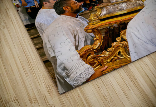 Apulia Puglia Italy. Ostuni. Festival of Saint Orontius. Procession with the statue of the Saint Marco Brivio puzzle