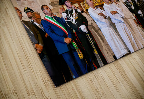 Apulia Puglia Italy. Ostuni. Festival of Saint Orontius. Procession with the statue of the Saint Marco Brivio puzzle