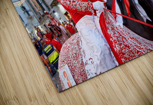 Apulia Puglia Italy. Ostuni. Festival of Saint Orontius. The cavalcata a procession of horses in the streets of the town Marco Brivio puzzle