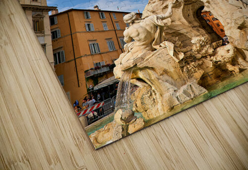 Rome Lazio Italy. Fontana dei Quattro Fiumi Fountain of the Four Rivers is a fountain in the Piazza Navona. It was designed in 1651 by Gian Lorenzo Bernini for Pope Innocent X Marco Brivio puzzle