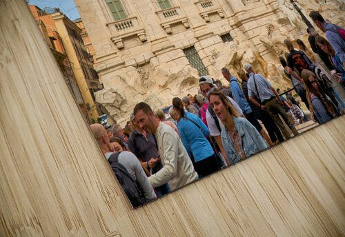 Rome Lazio Italy. Crowd of tourists at Trevi fountain Marco Brivio puzzle