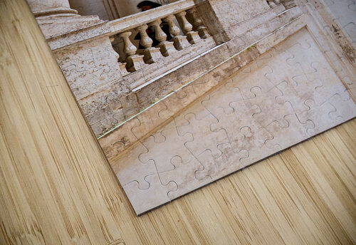 Rome Lazio Italy. The Galleria Nazionale dArte Antica or National Gallery of Ancient Art an art museum in Palazzo Barberini. Square staircase by Bernini Marco Brivio puzzle