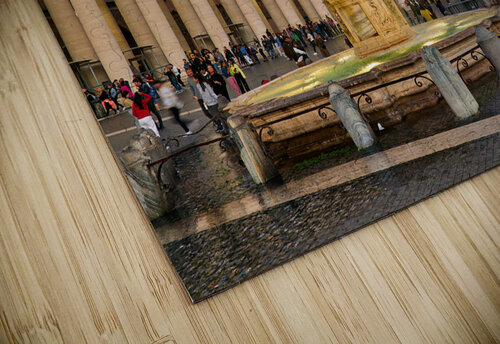 Rome Lazio Italy. Saint Peters Square at dusk. The fountain by Bernini Marco Brivio puzzle
