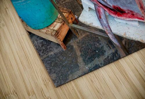 Piscaria the street daily market in Catania Sicily Italy. Fresh fish meat vegetables Marco Brivio puzzle