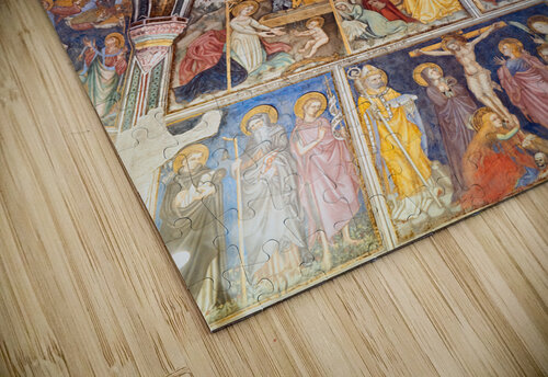 Foligno Umbria Italy. Frescoes at Trinci Palace Palazzo Trinci a patrician residence and museum. Marco Brivio puzzle