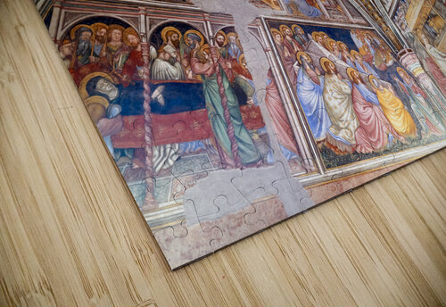 Foligno Umbria Italy. Frescoes at Trinci Palace Palazzo Trinci a patrician residence and museum. Marco Brivio puzzle