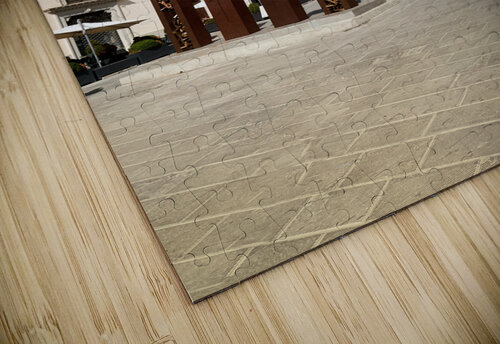 Todi Umbria Italy. Concattedrale della Santissima Annunziata. Cathedral. Piazza del Popolo. The statue Quattro Stele by Arnaldo Pomodoro Marco Brivio puzzle