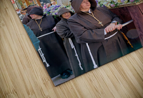 Zaragoza. Saragossa. Aragon. Spain.  Processions of the Easter Holy Week Marco Brivio puzzle