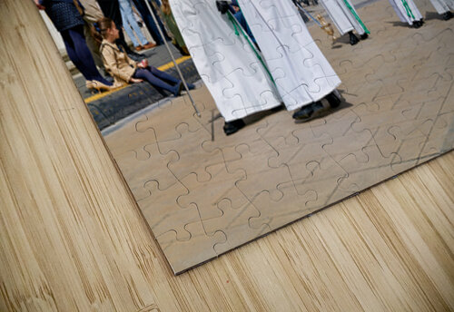 Zaragoza. Saragossa. Aragon. Spain.  Processions of the Easter Holy Week Marco Brivio puzzle