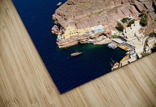 Santorini caldera with cliffs deep blue sea port and distant  Marco Brivio puzzle